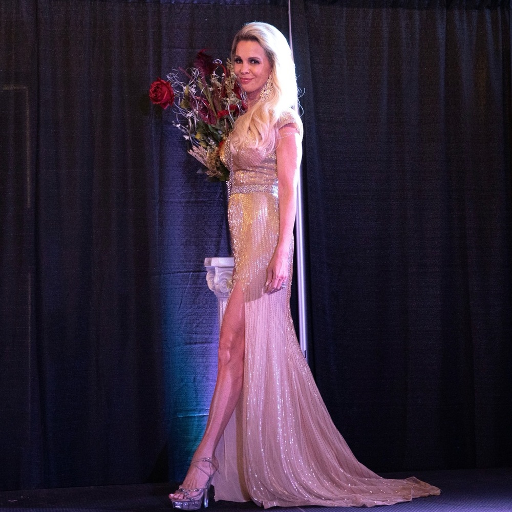 Jovani Gold Maxi Dress